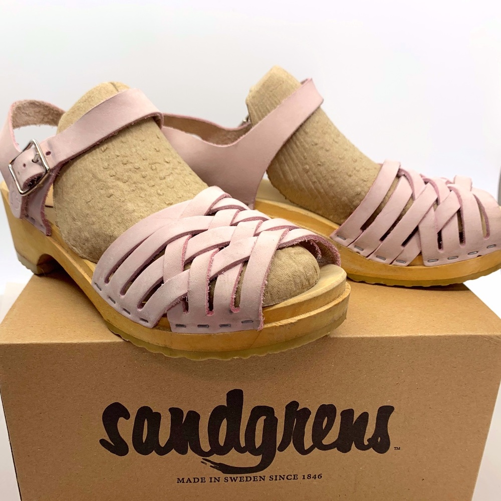 Sandgrens Madrid Low Pink Clog Sandal